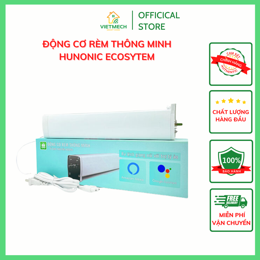 Động cơ rèm thông minh Hunonic Ecosystem| Điều khiển rèm từ xa qua điện thoại