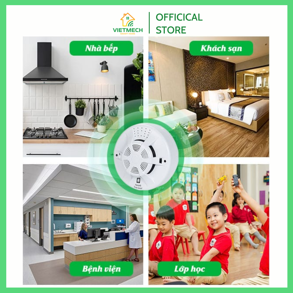 Bộ Cảm Biến Khói Hunonic Smoke Sensor - Ảnh 4