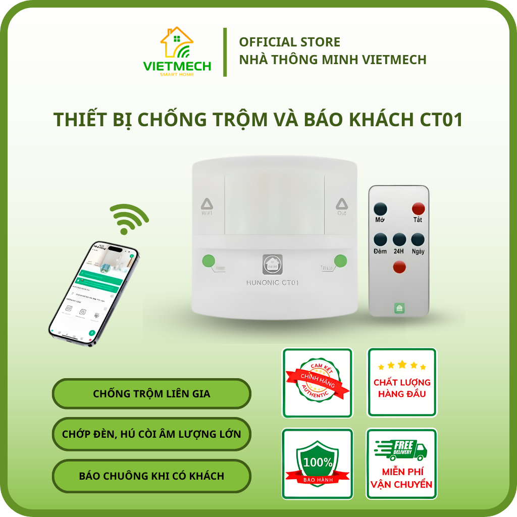 Thiết Bị Chống Trộm Hunonic CT01 Đa Tính Năng