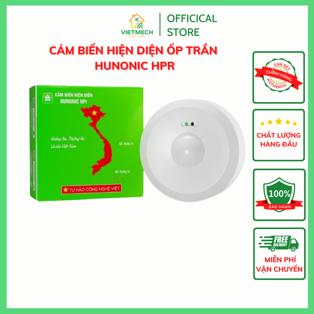 Cảm Biến Hiện Diện Ốp Trần Hunonic HPR